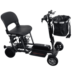 Nur 15Kg KAYLA 4 Aluminium Faltbares 4 Rad Reisemobil Klapprad Krankenfahrstuhl